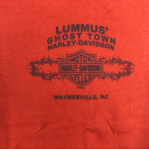 NWT Harley-Davidson Tank Top Orange Womens Large - Picture 7 of 8